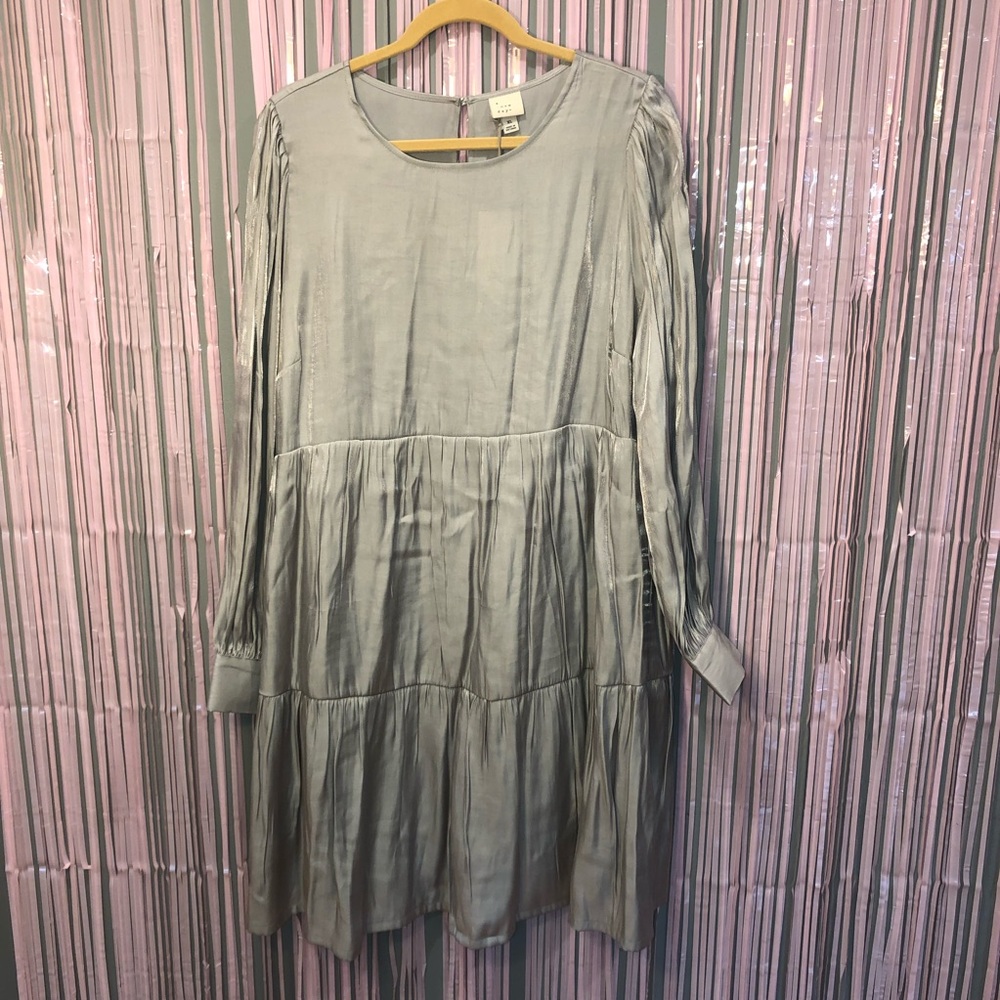 Long Sleeve Shimmer Dress